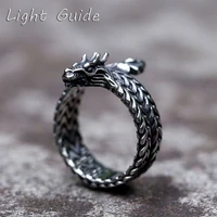 2022 new mens 316l stainless steel rings vintage dragon ring for teens punk fashion jewelry gift free shipping