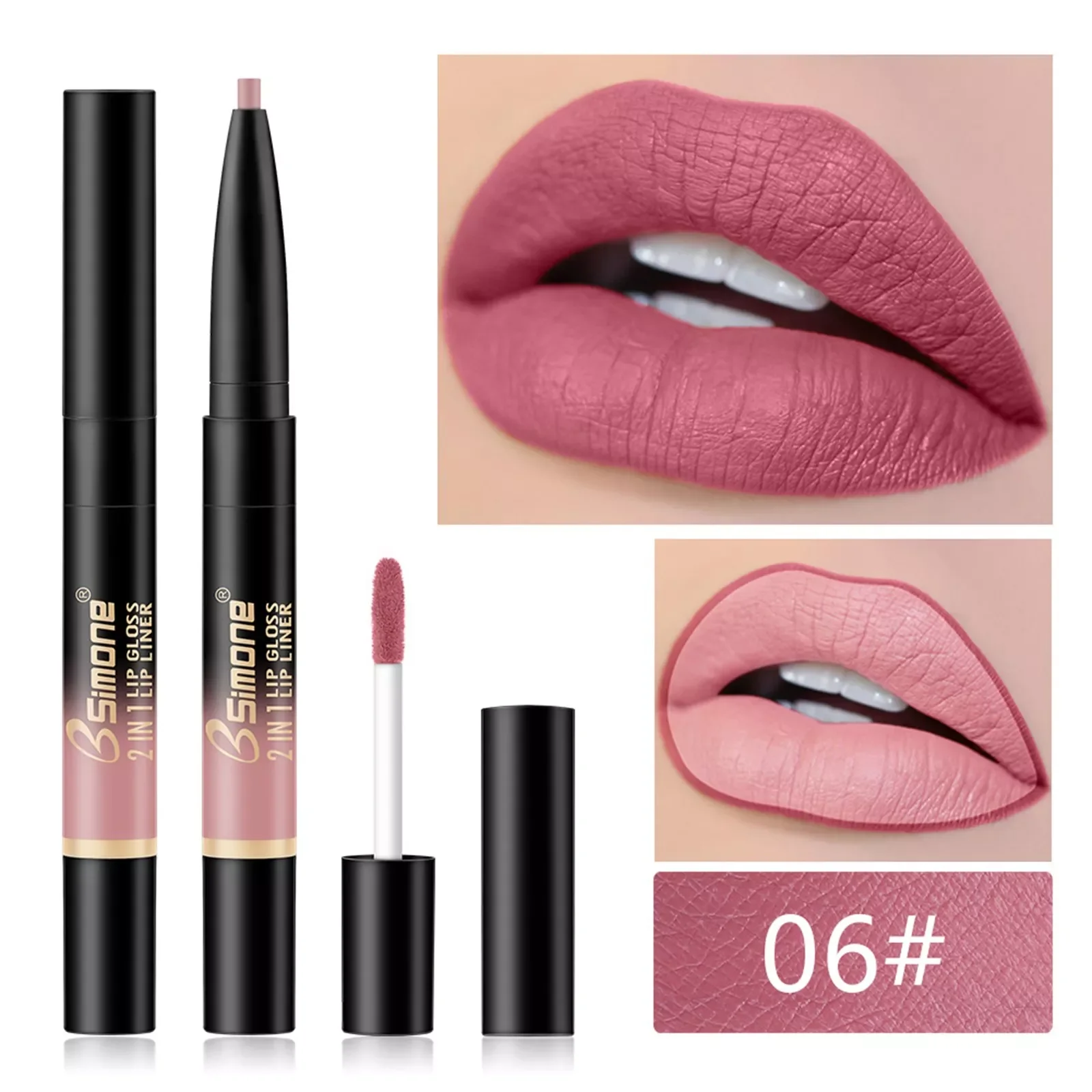 

NEW Matt Automatic Lip Gloss Waterproofs Liner Lip Lip Glaze Double Head Velvet
