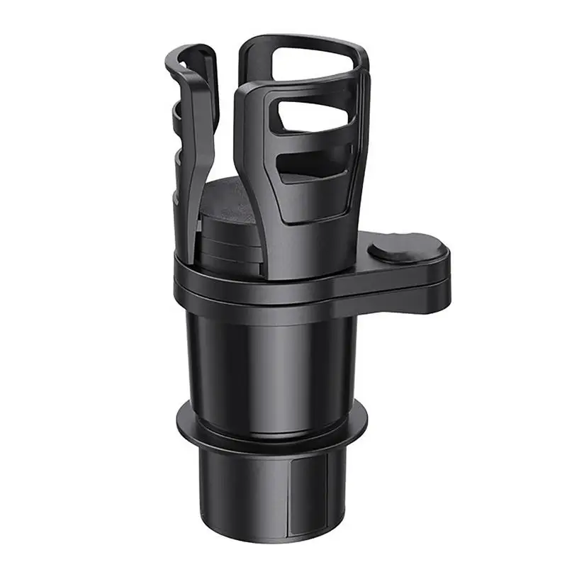 

Multifunctional 2 Cup Holder 2 Cups Holder In 1 Adapter Compatible With Most Cars 360 Degree Rotate Retractable Adjustable Mount