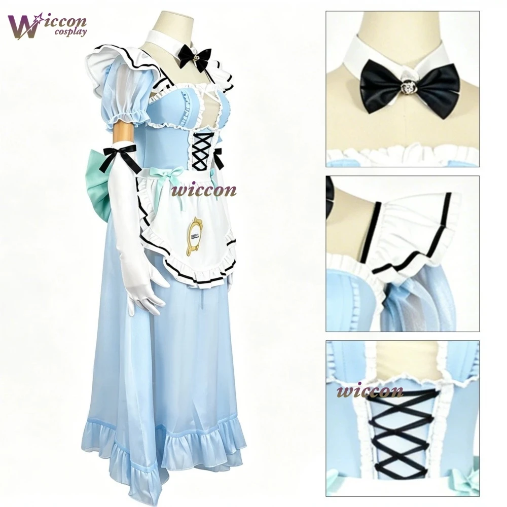 Фото GODDESS Cos VICTORY: Косплей Никке Золушки из игры, костюм горничной из кафе Золушки, серый парик, костюм на Хэллоуин. №3