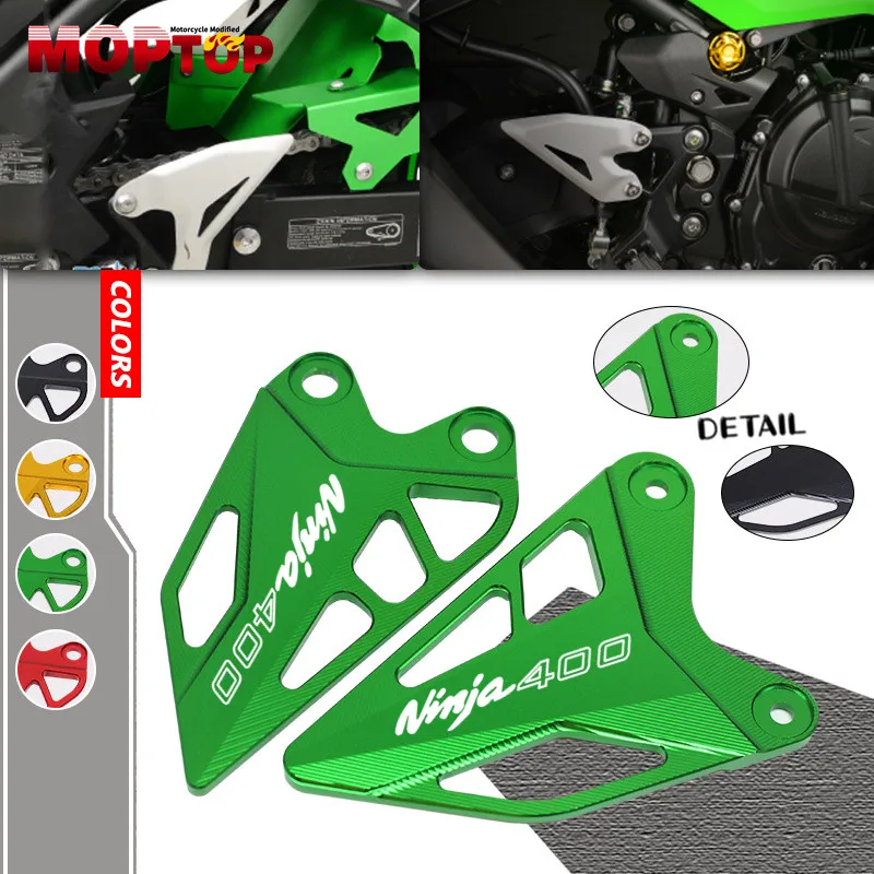 

For Ninja400 Z400 Ninja 400 z400 2018-2021 Motorcycle Front Pedal Wing Bracket Footrest Heel Plates Guard Protector Accessories