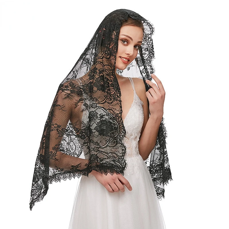 

Ding Yaoda European and American style lace triangle yarn New Year veil wedding accessories