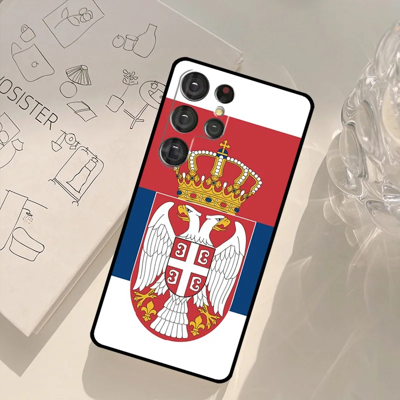Flag of Serbia Serbian Cover For Samsung Galaxy S23 S20 FE S21 S22 Ultra Note 20 10 S8 S9 S10 Plus Phone Case |
