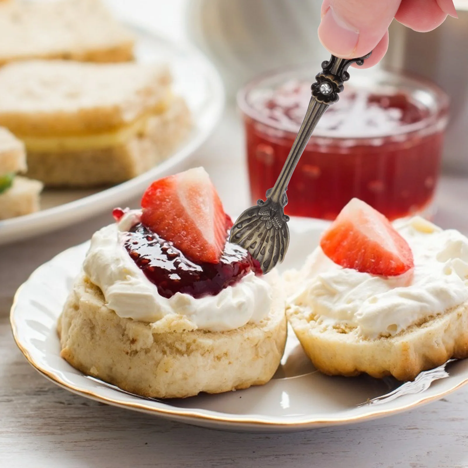 4 шт. прочные ложки для смешивания из цинкового сплава практичные кофейные