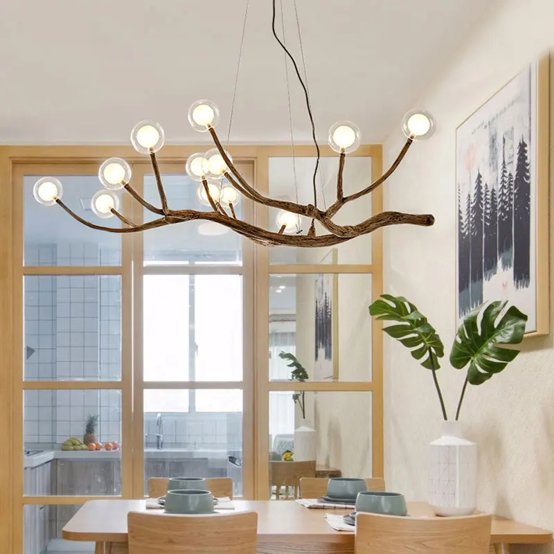 Скандинавская ретро люстра с имитацией ветвей лобби отеля проживание в доме ИНН