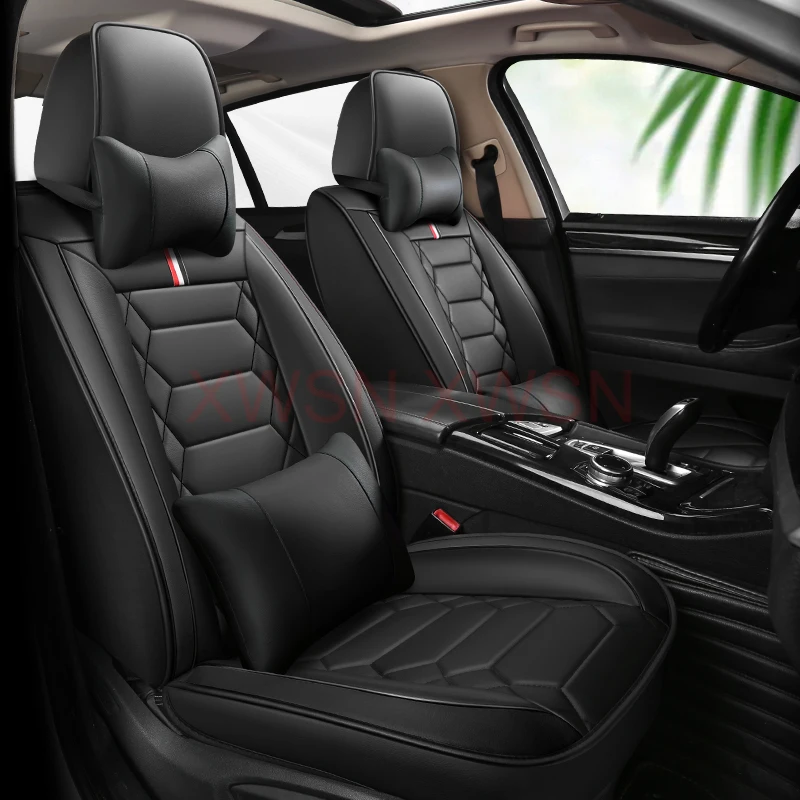Универсальный Стильный чехол для автомобильного сиденья из искусственной кожи