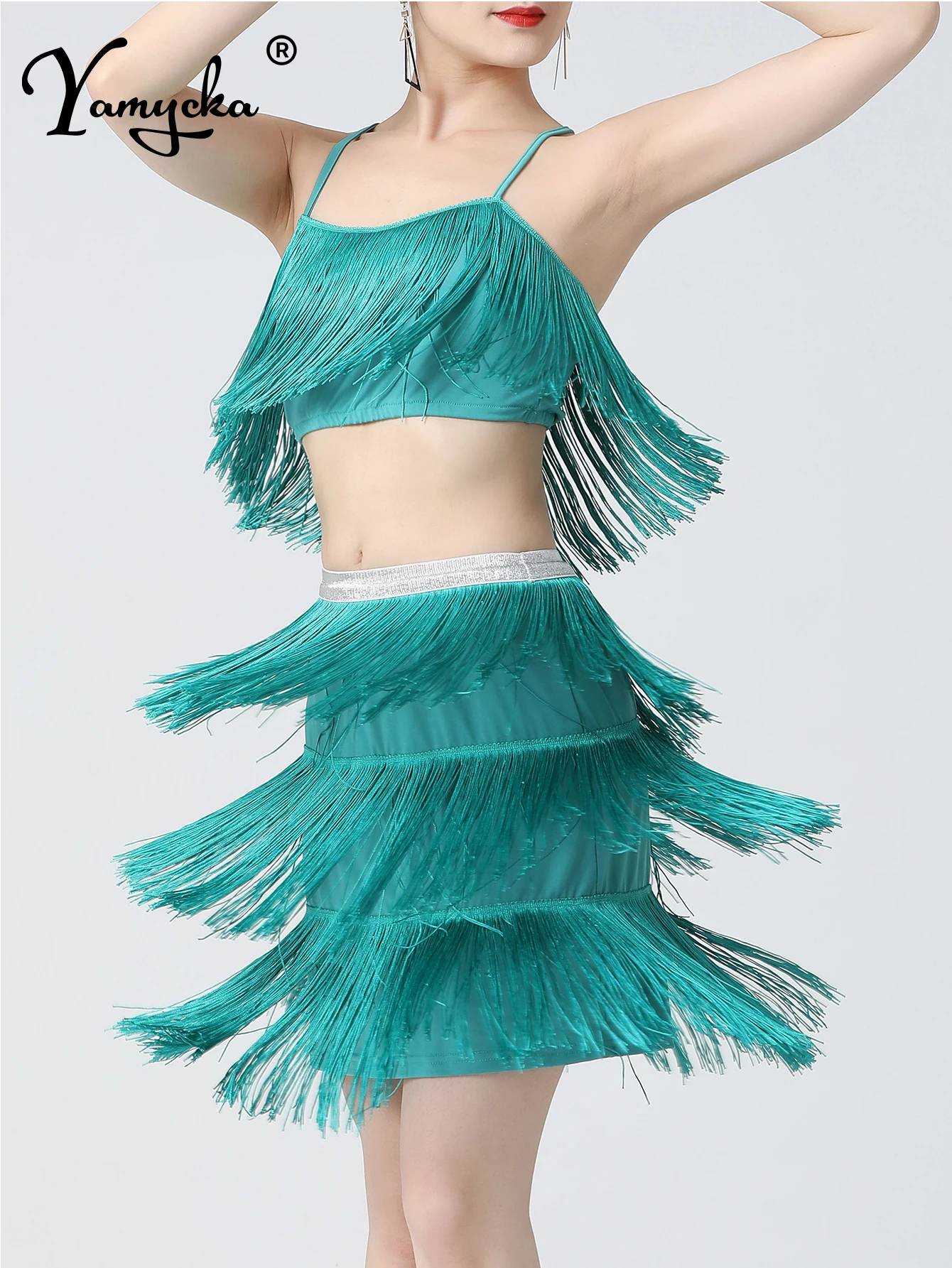 Женское винтажное платье-мини с открытой спиной и кисточками