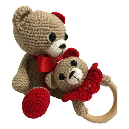 Amigurumi Bear and Rattle Set | Игрушки и хобби