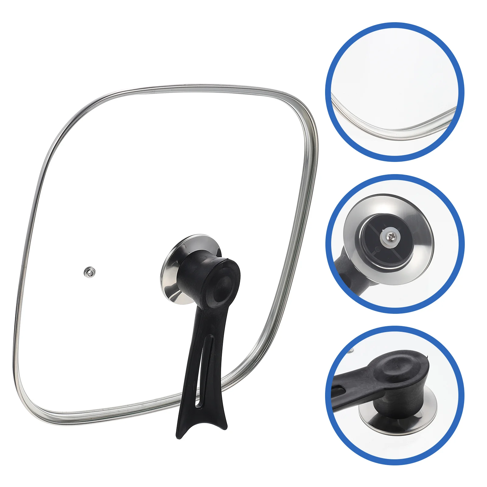 

Cookware Replacement Lids Wok Accessories Basting Cover Clear Cookware Electric Food Warmer Glass Cover Knob Frying Pan Lid