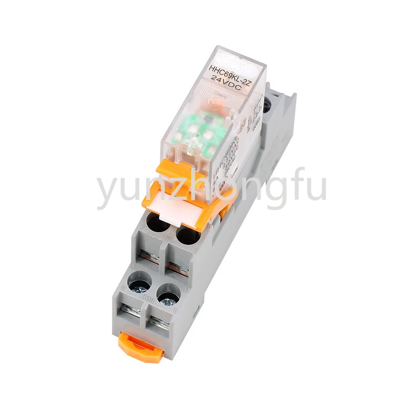 

HHC69KL-2Z тонкое промежуточное реле 24 В, два набора контактной емкости 8A, замена Hequan RJ2S-CL
