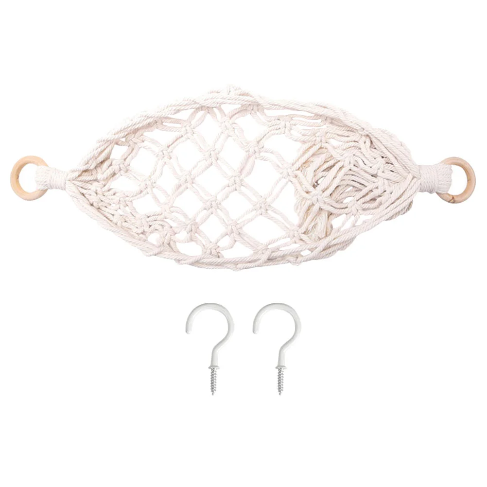 

Fruit Basket Hammock Hanging Banana Holder Vegetable Storage Organizer Hanger Crochet Macrame Net Household Decorative Function