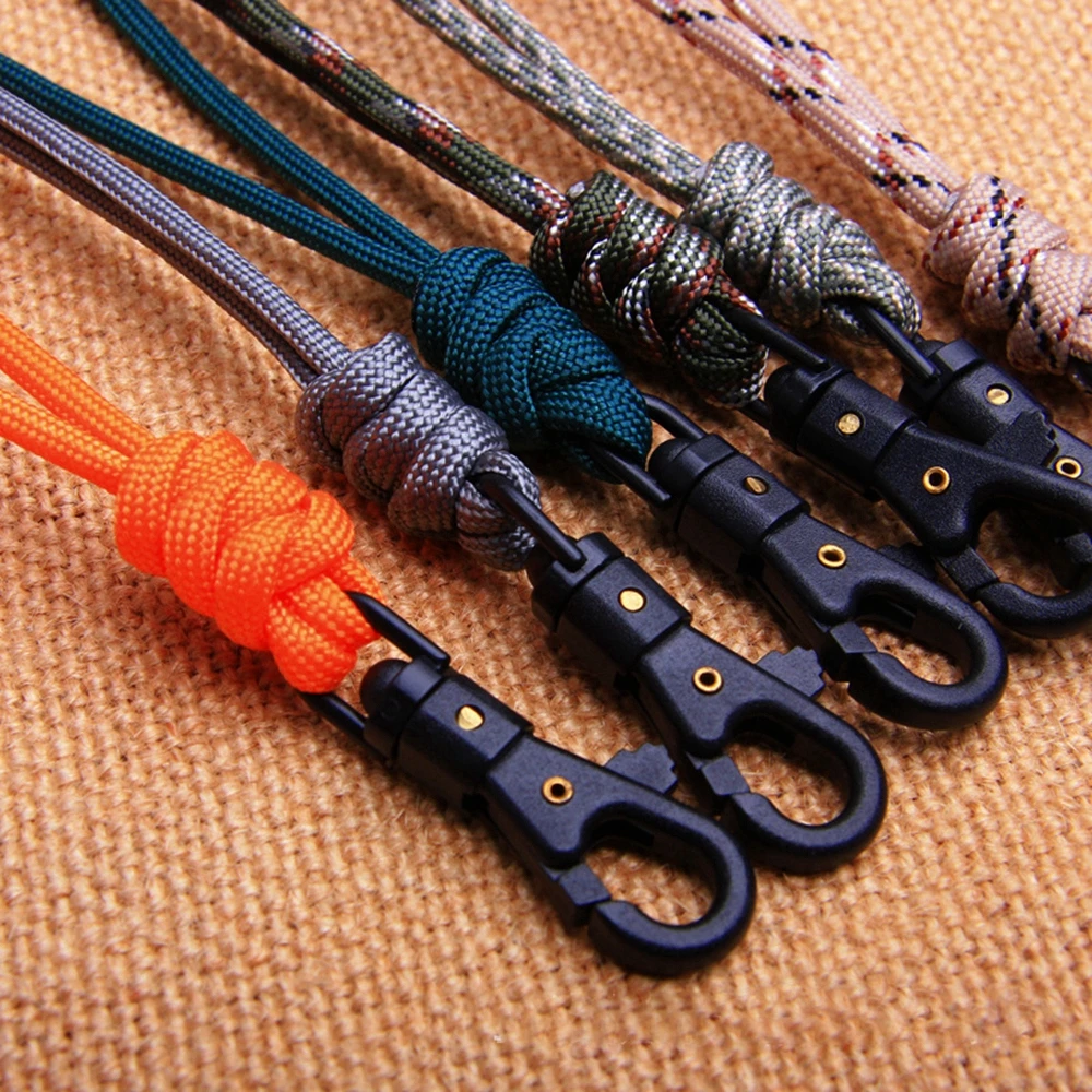 

High Strength Emergency Survival Backpack 19 Styles Parachute Cord Lanyard Triangle Buckle Key Ring Paracord Keychain