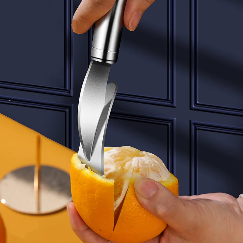 

Orange Peeler Stainless Steel Orange Opener Fruit Stripper Grapefruit Peeler Device Skinning Knife Household Kitchen Supplies