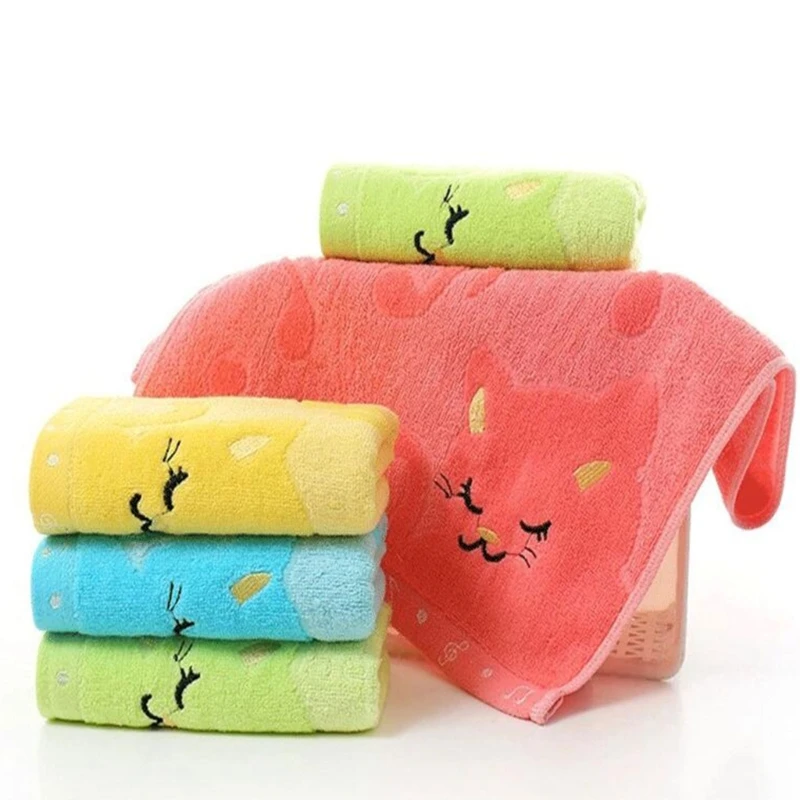 

F62D бамбуковое волокно мочалка полотенце для детей детская ванная комната отель кухня многоцелевое полотенце милая ткань для