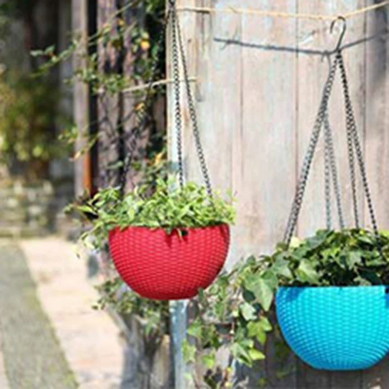 10Pcs Black Flower Plant Pot Basket Holder Hanging Chain with S-Shape Hooks for Home Garden Tools |