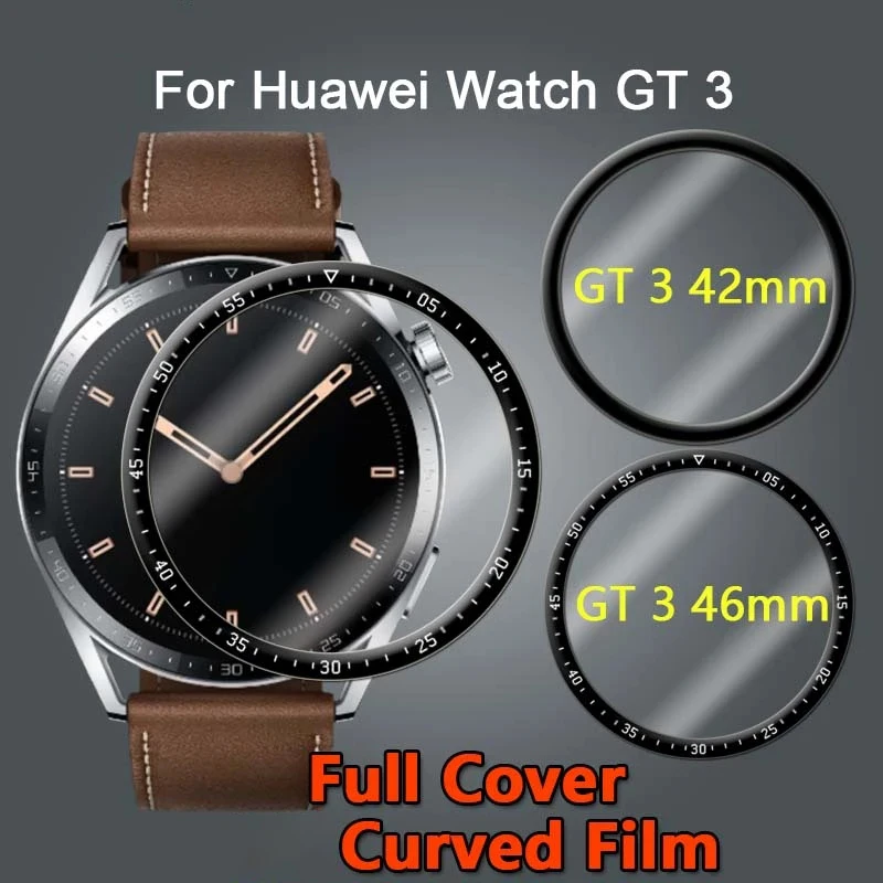 

Screen Protector Cover For Huawei Watch GT 3 2 GT2 GT3 Pro 42mm 46mm Smart Watch Soft Glass Curved Protective Film Accessories
