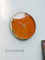 High-End Modern Light Luxury Simple Clock Wall Clock Home Fashion Mute Nordic Living Room Hanging Wall Watch Quartz Clock