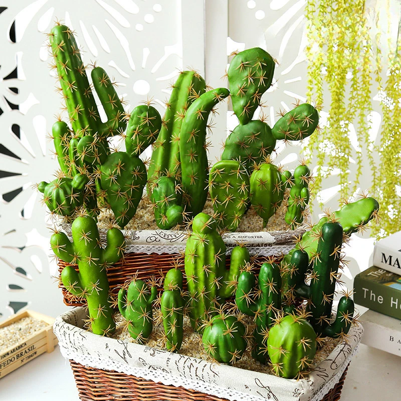 

Tropical Artificial Plants Cactus Simulated Green Plant Creative DIY Decoration for Home Succulent Plant Potted Landscape 2023