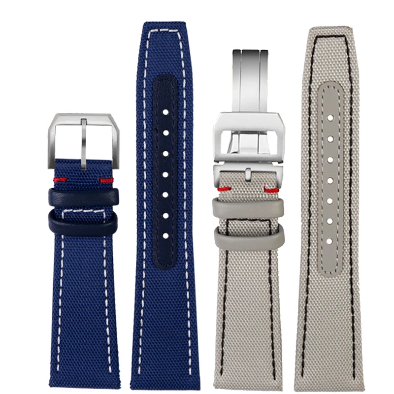 20mm 21mm 22mm High Quality cave leather watch band For Iwc pilot Mark 18 Portugal strap men's accessories  Bracelet