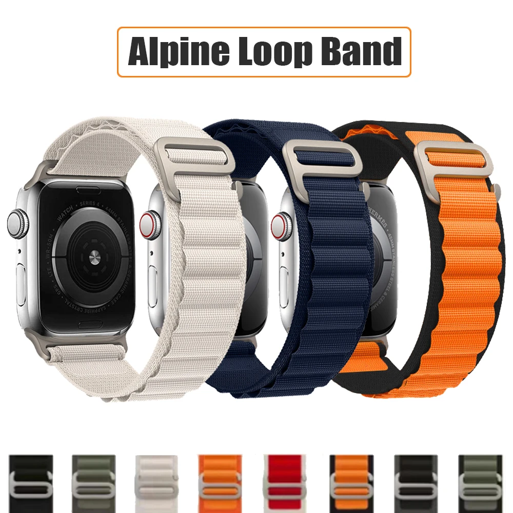 

Alpine Loop Strap For Apple Watch Band 49mm 44mm 40mm 45mm 41mm 42mm 38mm Watchband Bracelet iWatch Series Ultra 8 7 6 5 4321 SE