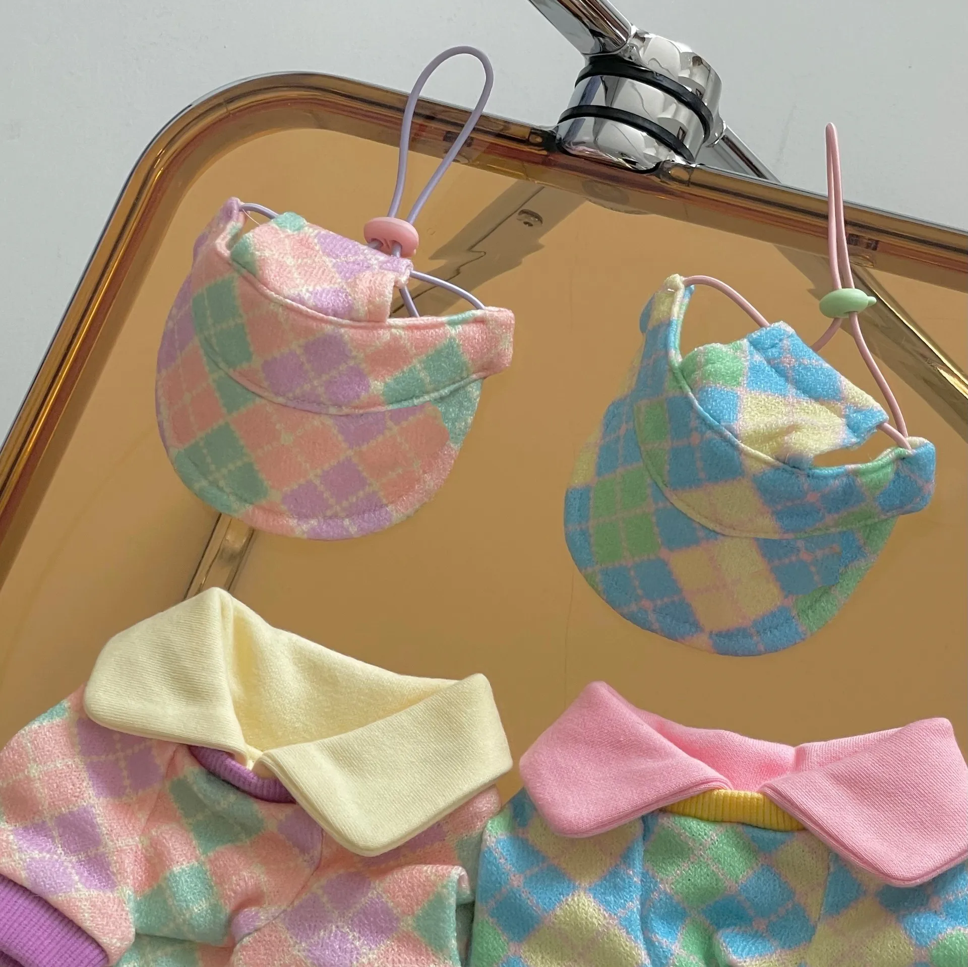 Новинка одежда для домашних животных алмазная проверка цвета футболка с