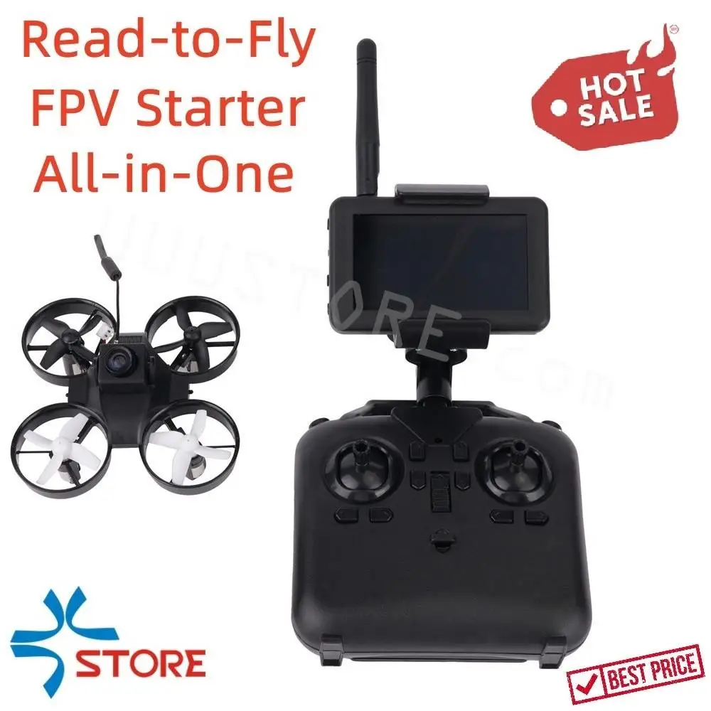 FPV Starter Read-to-Fly All-in-one 65mm Wheelbase Kit FPV Racer Drone 800TVL Self-stabilizing Mode With Transmitter Monitor