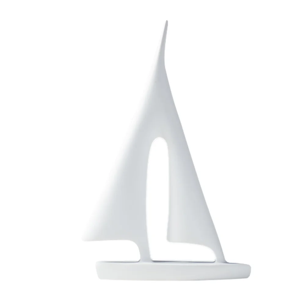 

Sailboat Decor Boat Model Figurine Nautical Resin Ornament Sailing Ship Statue Desktop Sculpture Abstractmini Coastal Beach