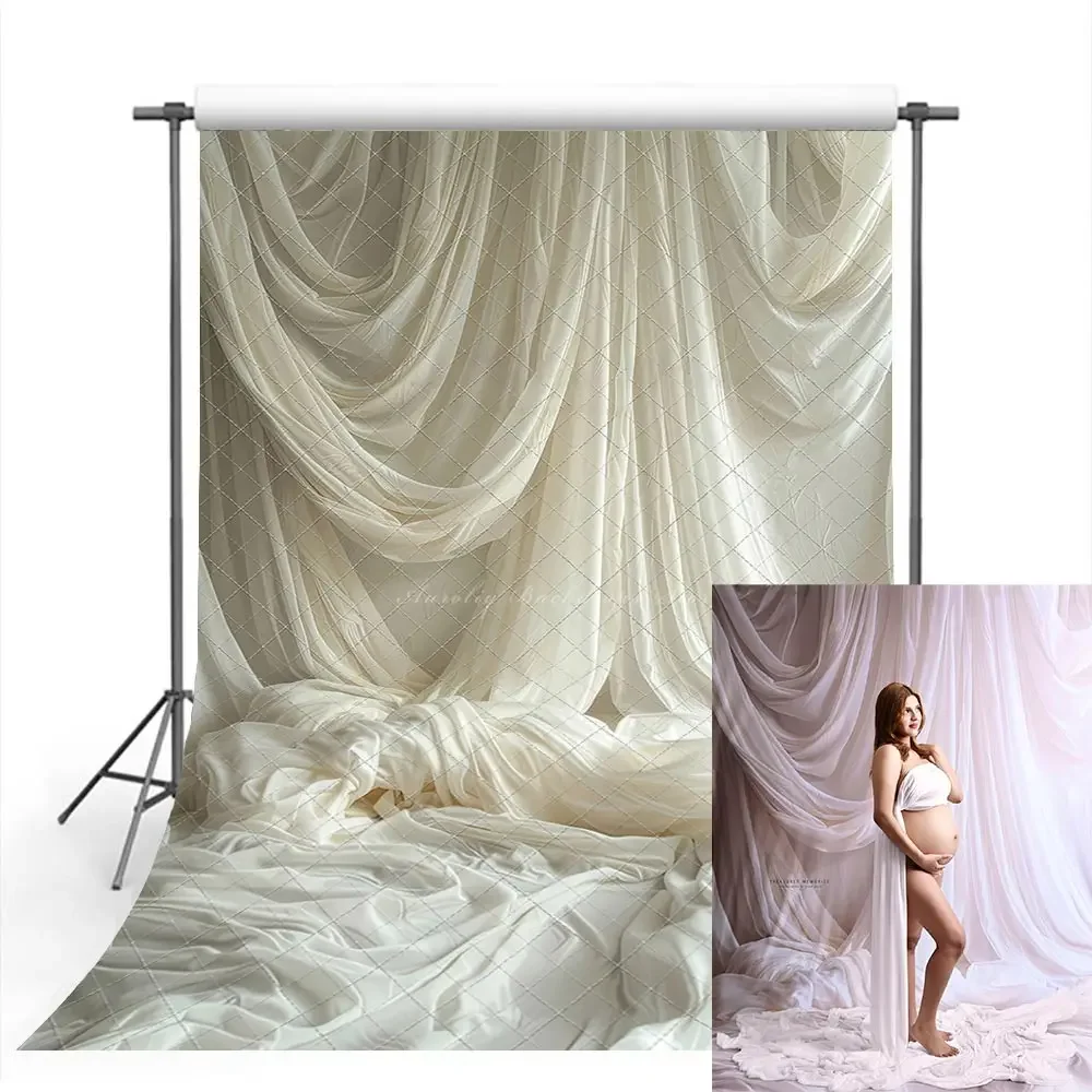 Задний фон для детской и семейной фотосъемки с серебряными Драпировками