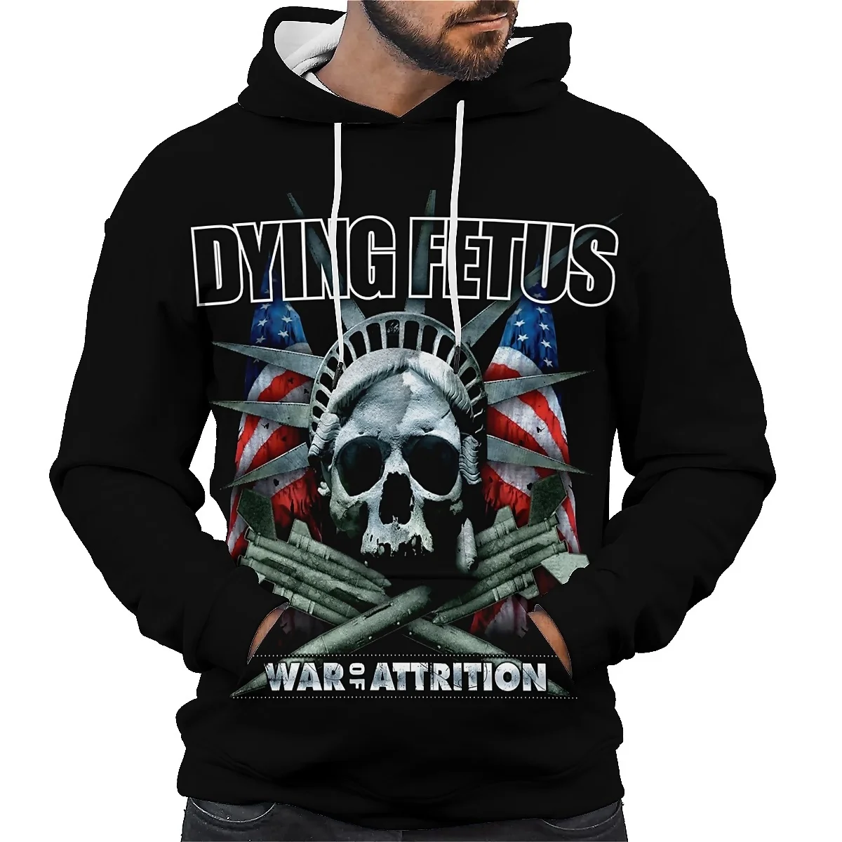 LIASOSO Dying Fetus Band Толстовка с 3D принтом Стильная толстовка длинными рукавами в стиле