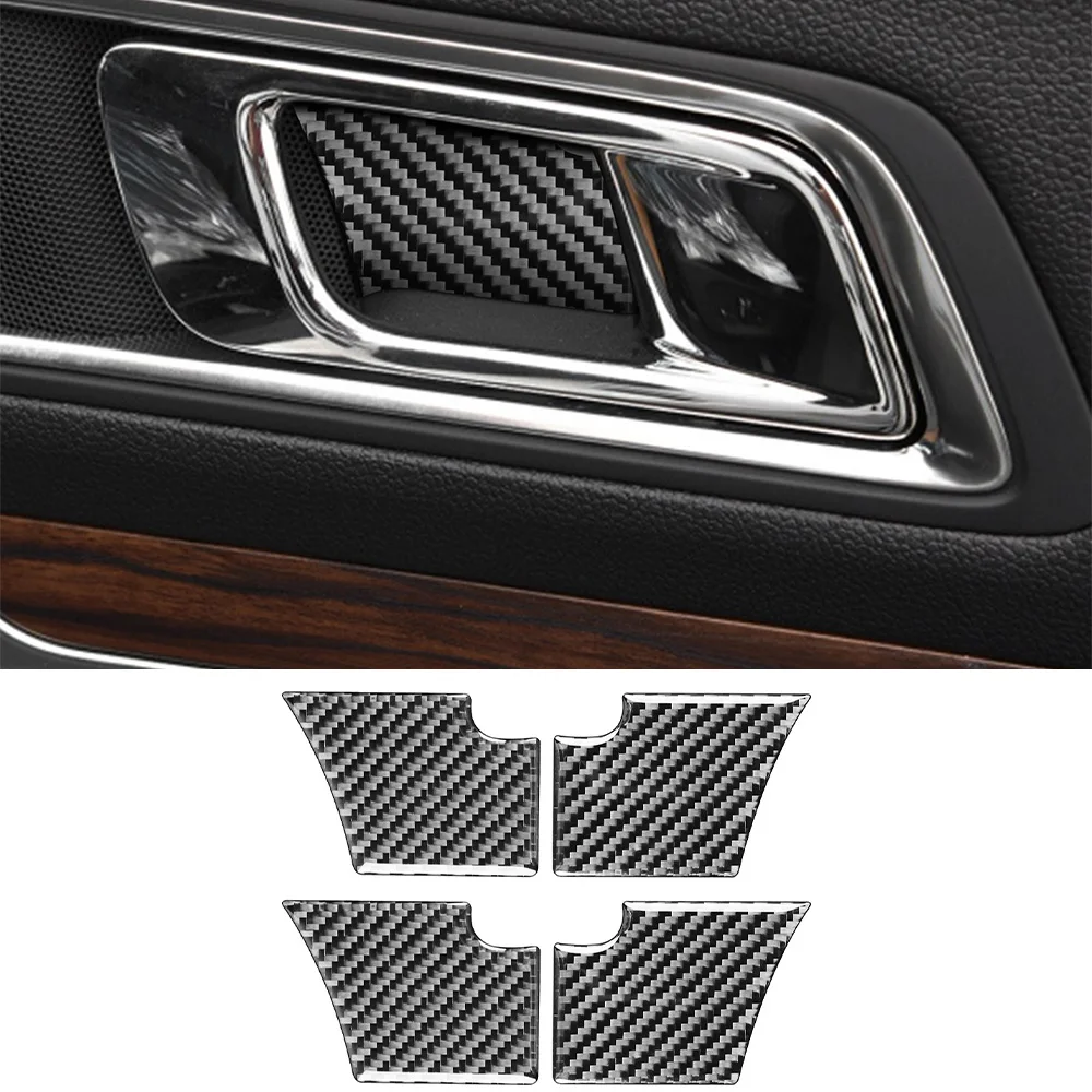 

for Ford Explorer 2013 2014 2015 2016-2019 Inner Door Bowl Decoration Cover Trim Sticker Car Interior Accessories Carbon Fiber