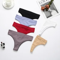 thong womens seamless plus size womens sports panties solid color mid waist sexy girls pants thongs sexy underwear women