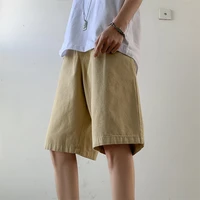 summer 3 color cotton shorts mens fashion casual shorts mens japanese streetwear loose hip hop straight shorts men m 2xl