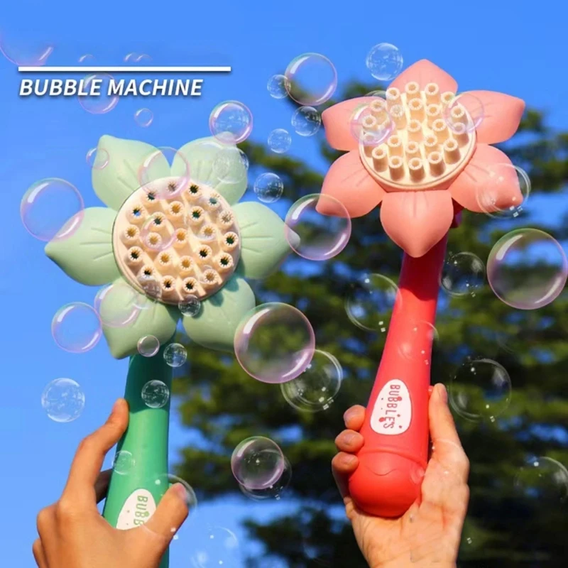 

D7WF Bubble Machine Portable Bubble Toy for Kids Great for Outdoor/Indoor Party