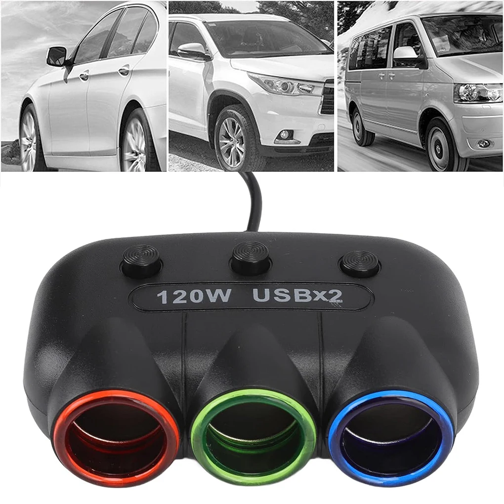 

Convenient Car Cigarette Lighter Splitter - Universal Compatibility For All Vehicles Multifunctional