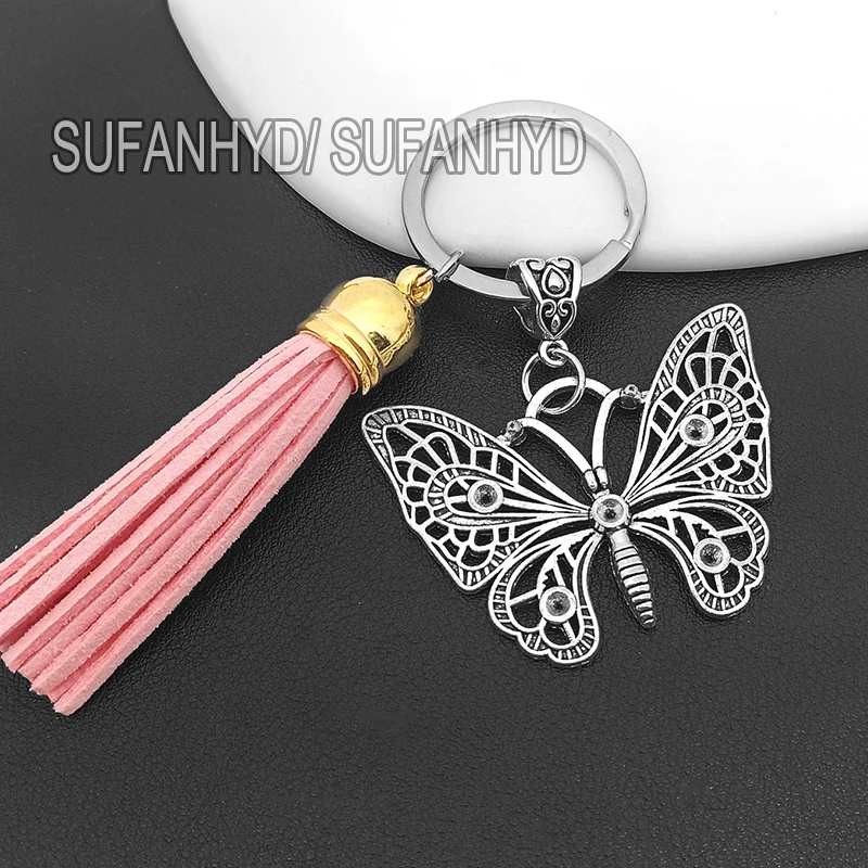 

1 Pcs Animal Charms Keychains Tassels Keyring Butterfly Pendant Key Chain for Women Butterflies Jewelry