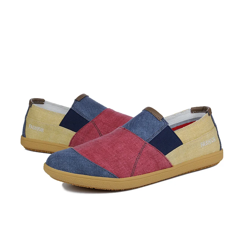 

Fashion Men Causal Shoes Breathable Wide Slip On Canvas Sneakers Male Linen Shoes Summer Espadrilles Men Trend Shoes New Loafers