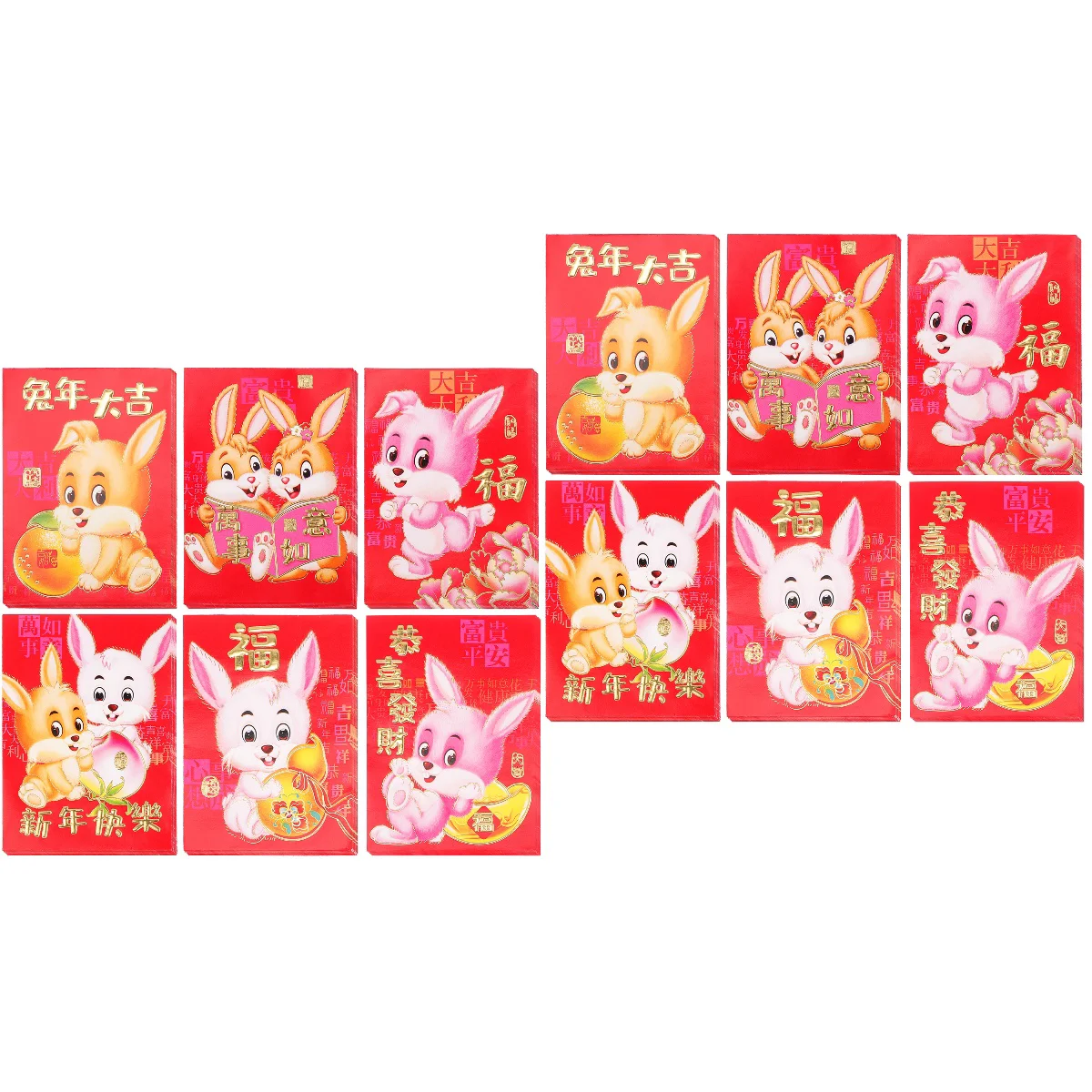 

Envelopes Red Year Money Packets Bunny Paper Packet New Pocketof Festival Spring Rabbit The Gift Cash Pattern Lucky Cartoon Luck