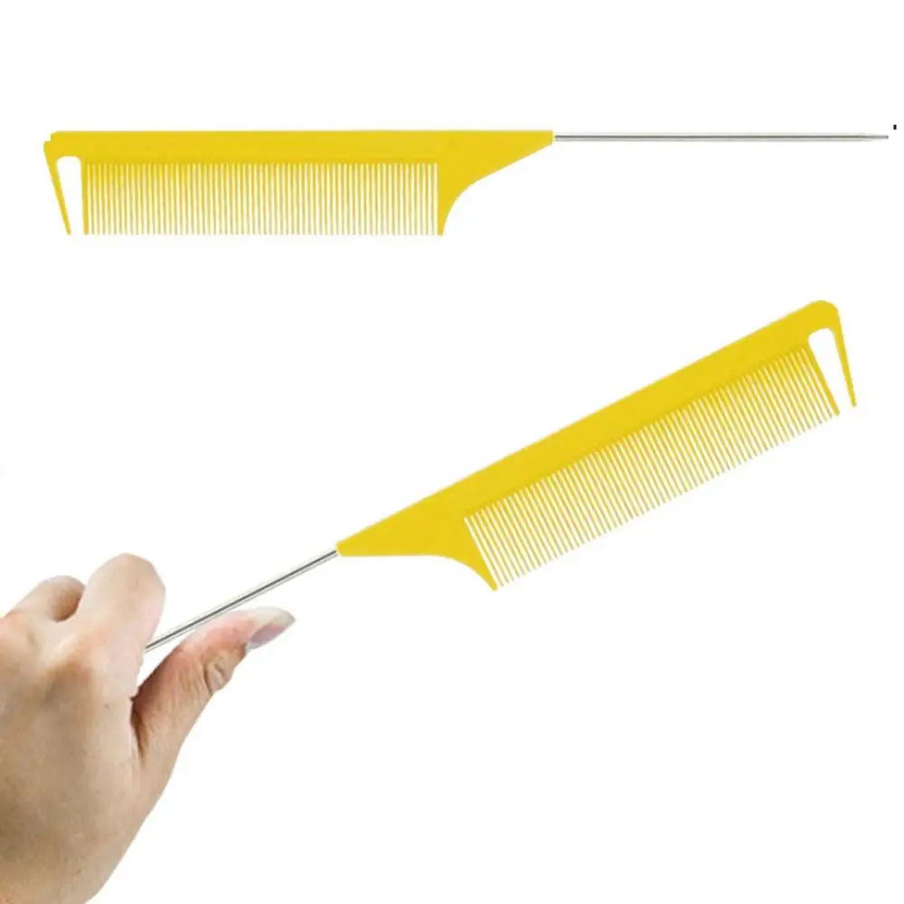 Металлическая булавка с мелкими зубьями отдельная расческа для волос