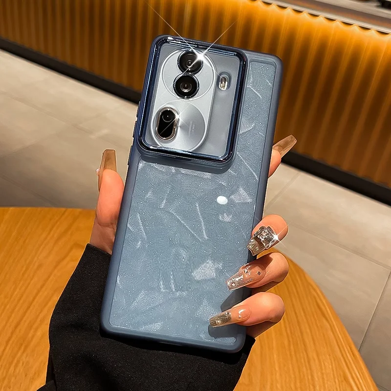 Подходит для reno11 чехол телефона frosted border ультратонкий reno11pro anti drop прозрачный