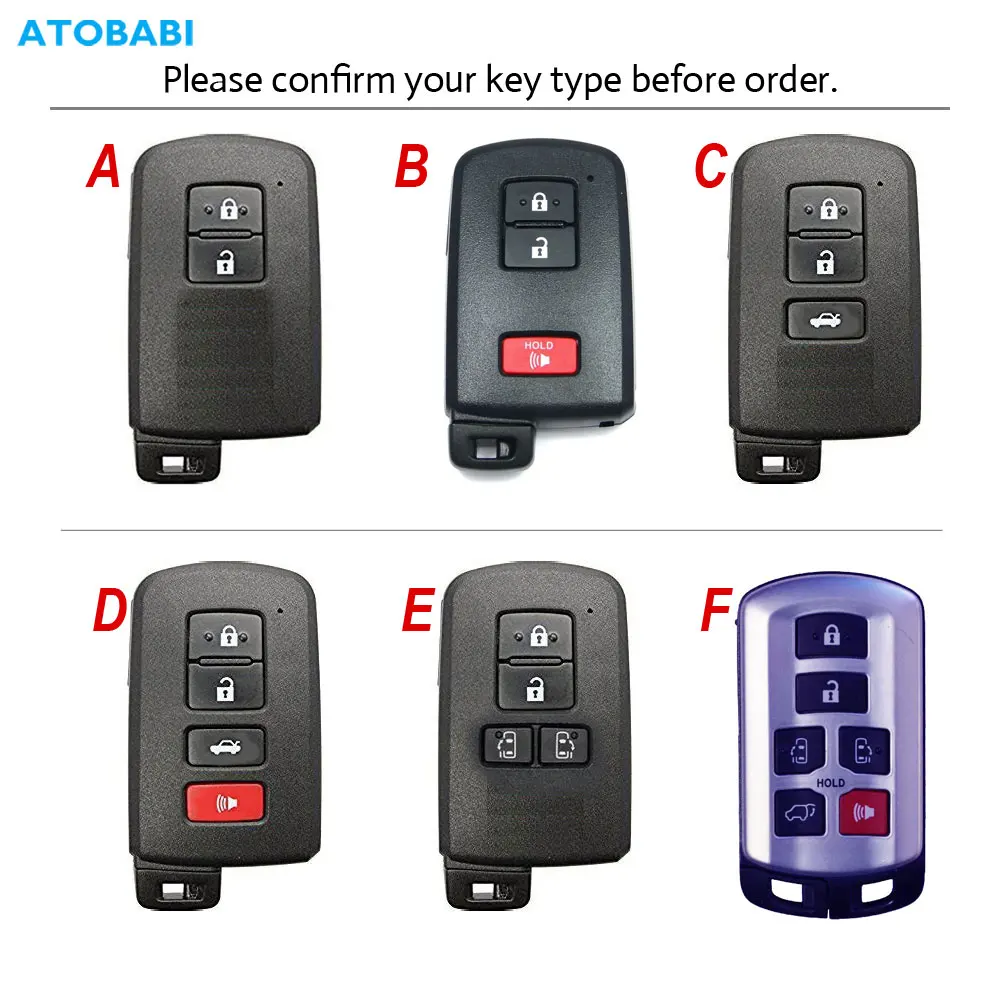 Фото Кожаные чехлы для автомобильных ключей для Toyota Camry Corolla Avalon RAV4 Highlander Sienna Land Cruiser Prius Sienta чехол для дистанционного управления Ноя Aurion №2