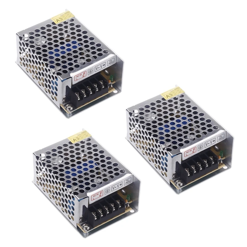 

3X AC 100V - 240V To DC 5V 5A 25W DC Voltage Converter Switches Power Supply Part For Guided Stripes