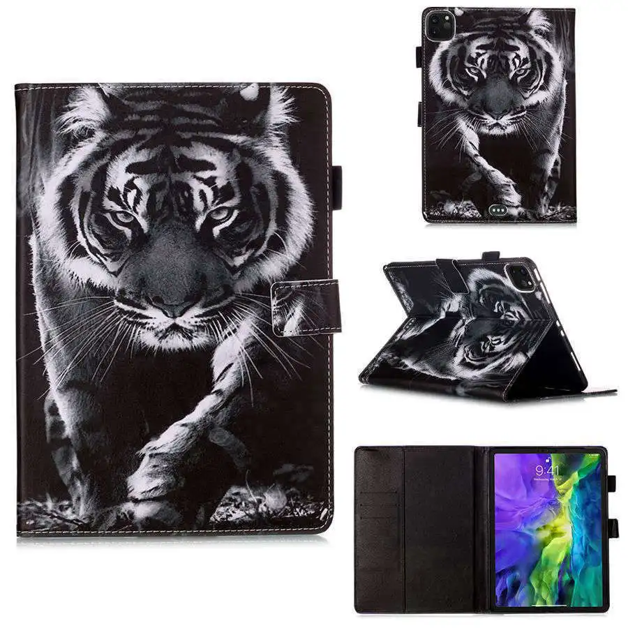 

Tiger Flower Patterm Cover For iPad Air 5 10.9 2022 A2588 A2589 Tablet Case For iPad Air 4 10.9 2020 A2072 A2316 Tablet Cover