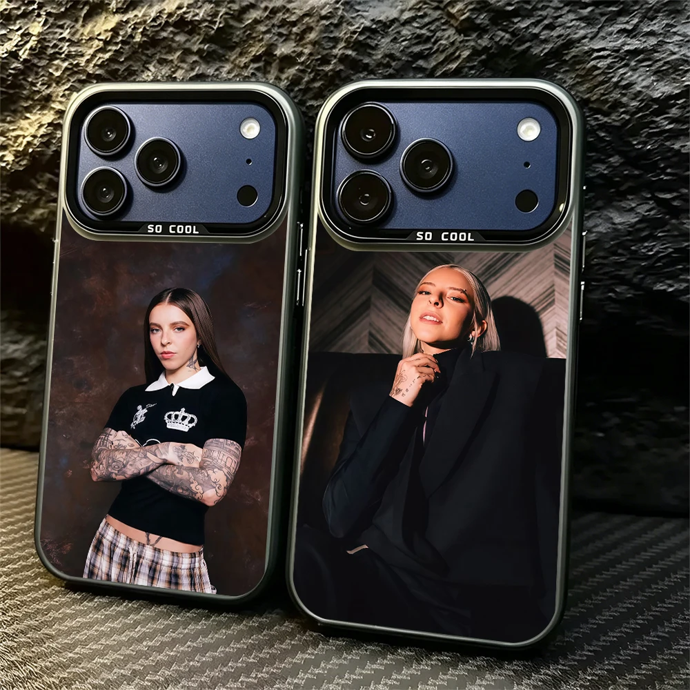 Фото Чехол для телефона Y-Young Miko Do Not Disturb для iPhone 11 12 13 14 15 16 17 E Pro Max Plus Mini, гальванизированный серебристый, с лазерной цветной IMD-отделкой №1