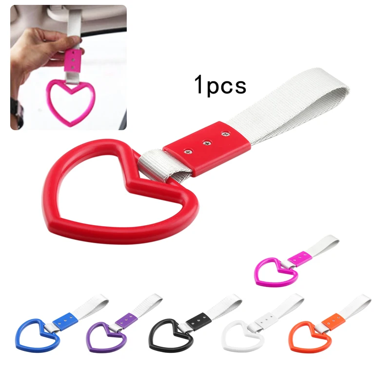 

Nylon Strap Car Heart Tow Ring Handle Strap Charm Round Drift Strap Car Toy Subway Tsurikawa Bus Train Handle JDM Ring Styling