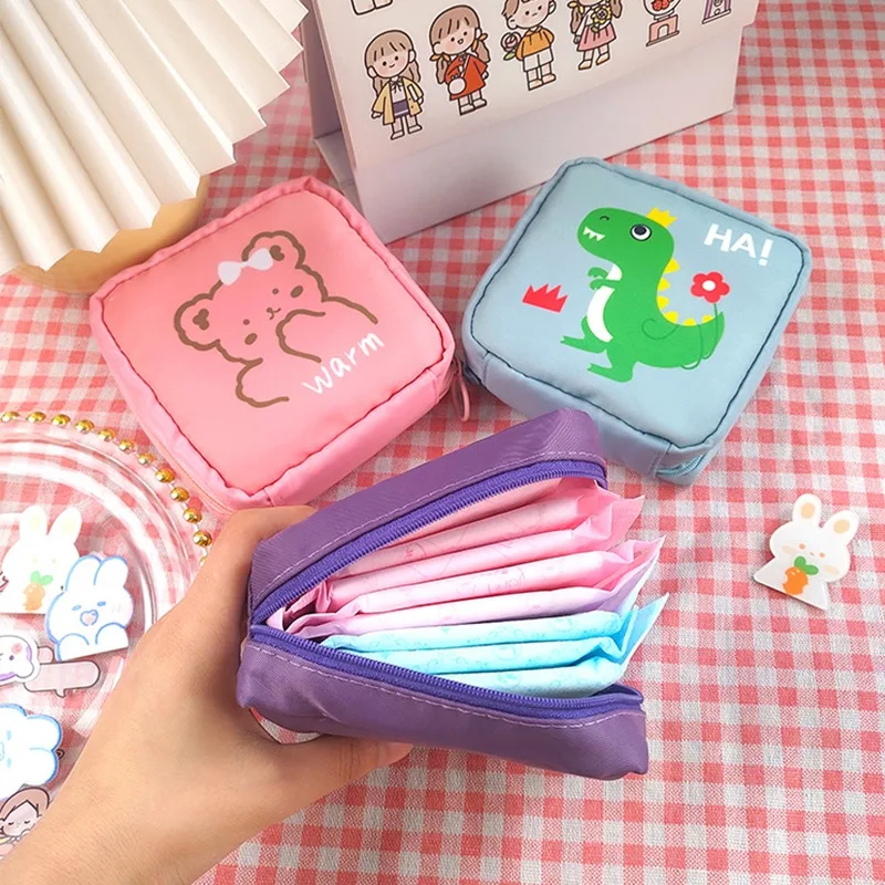 

Portable Tampon Storage Bag Sanitary Pad Pouch Women Napkin Cosmetic Bags Organizer Ladies Makeup Bag Girls Holder Organizer