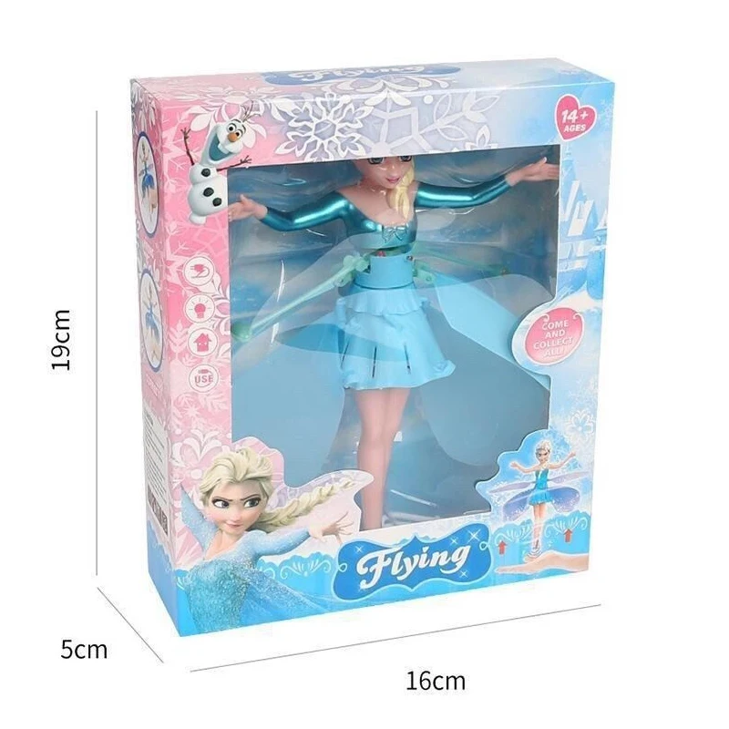 Disney Frozen Aircraft Cartoon Anime Elsa Induction Flying Magic Fairy Gesture Levitation Flying Toy for children Birthday Gifts images - 6