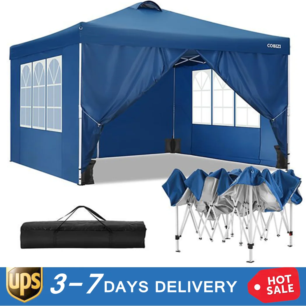 

300x300cm/118.1x118.1inch Right Angle Folding Shed 4 Side Panels Tent Picnic Outdoor Waterproof Shelter