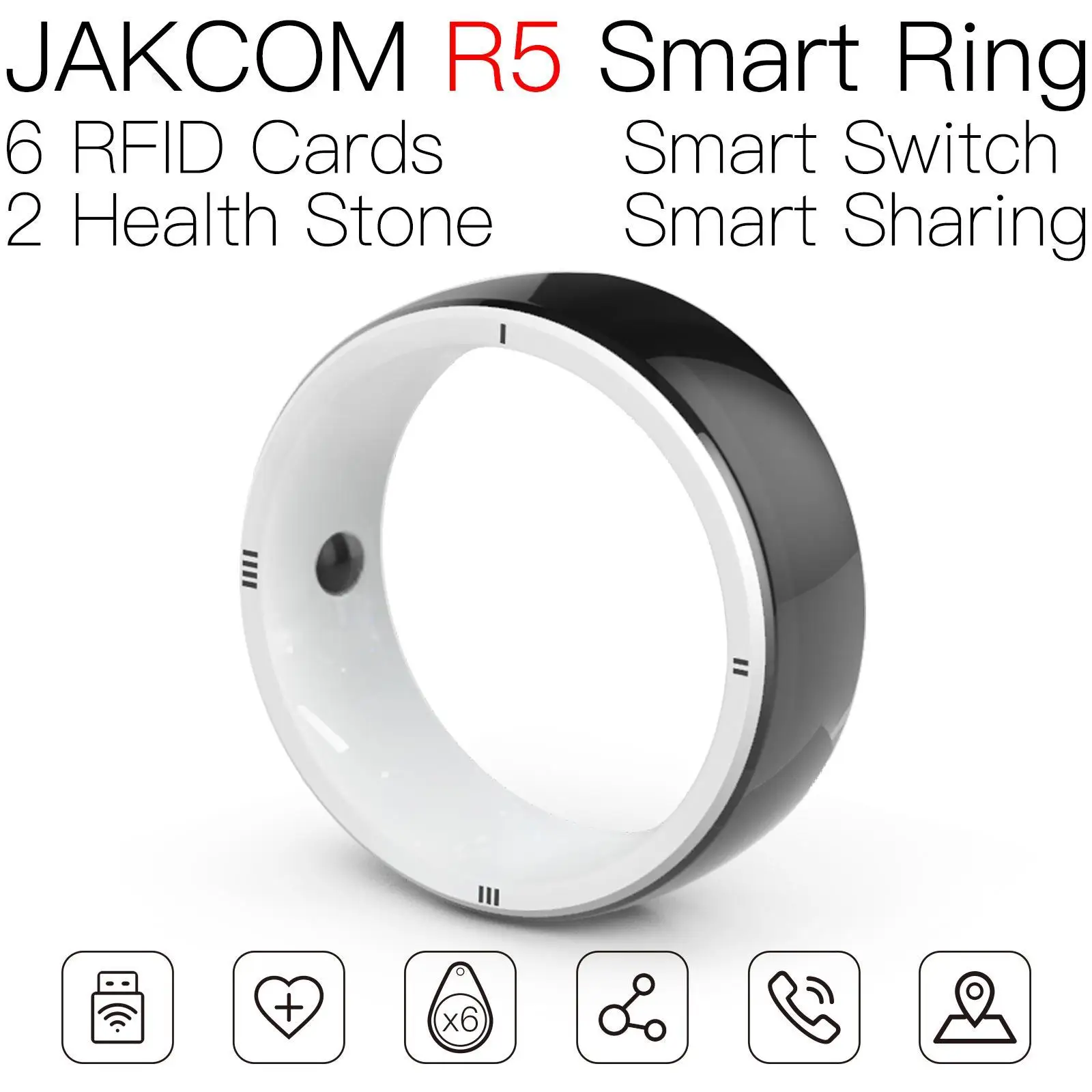 

JAKCOM R5 Smart Ring For men women grapheneos tag rfid vpn premium nfc card engraved carte amiboo pauline miles nook t5557