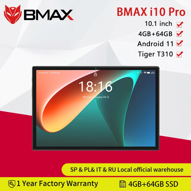Планшет BMAX MaxPad I10 Pro UNISOC T310 4 ядра + 64 ГБ 10 1 дюйма Android 11 | Компьютеры и офис