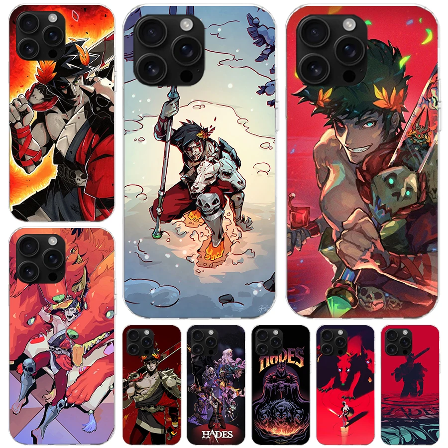 Фото Мягкий чехол для телефона Game Hades Action для iPhone 11, 17 Air, 17E, 16E, 16 Pro Max, 15+, 14 Plus, 13, 12, Apple 7, SE, 8, Fundas Coque 11, 17 Air №1